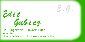 edit gubicz business card